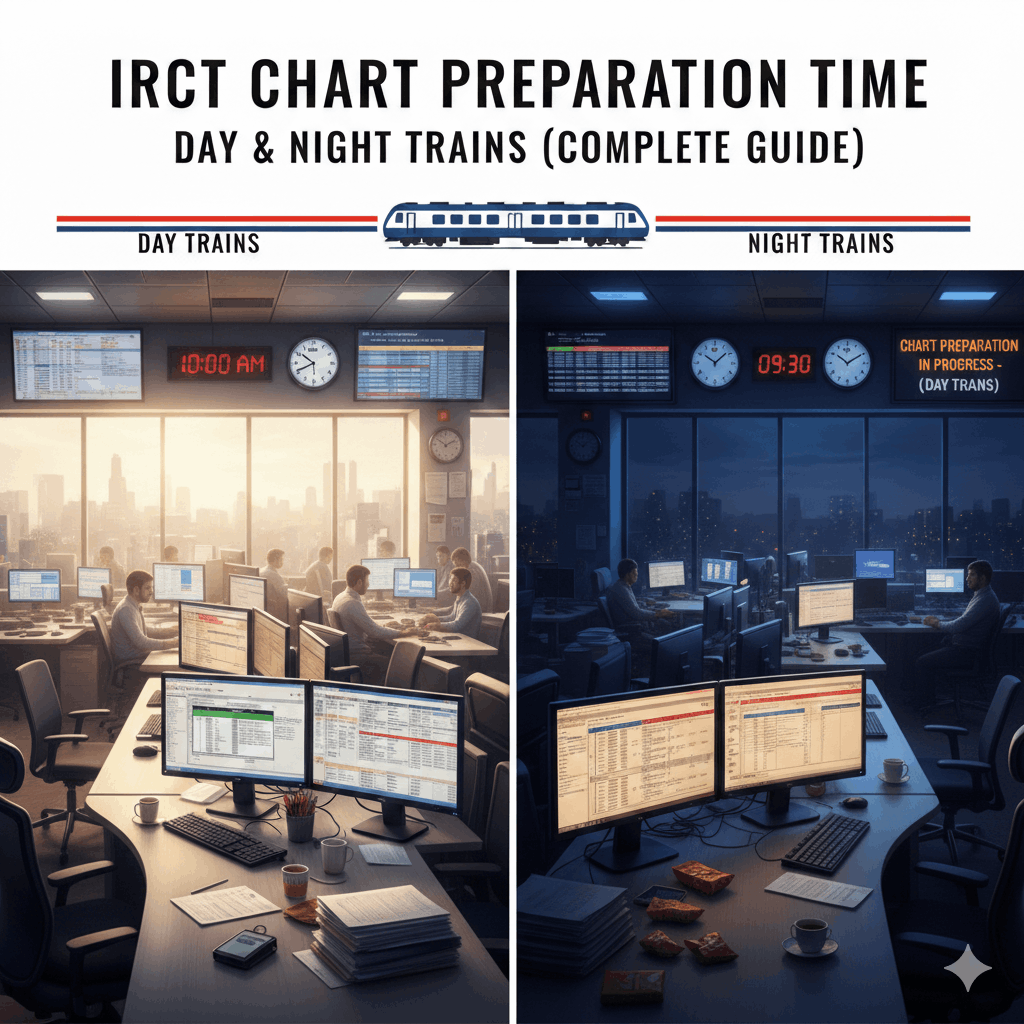 IRCTC Chart Preparation Time – Day & Night Trains (Complete Guide)