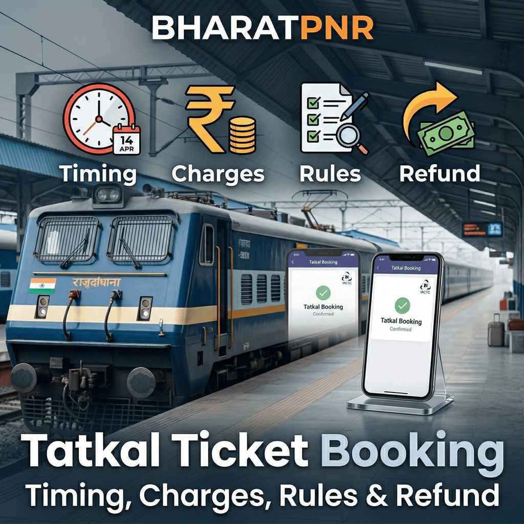 Tatkal Ticket Booking Timing, Charges, Rules & Refund